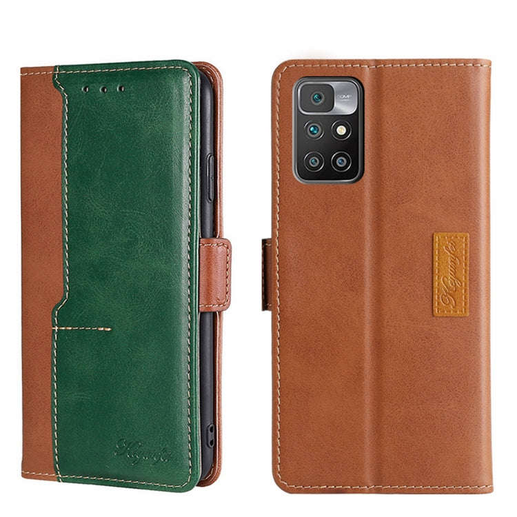 Contrast Color Side Buckle Leather Phone Case, For Xiaomi Redmi 10, For Xiaomi Redmi Note 11T Pro...