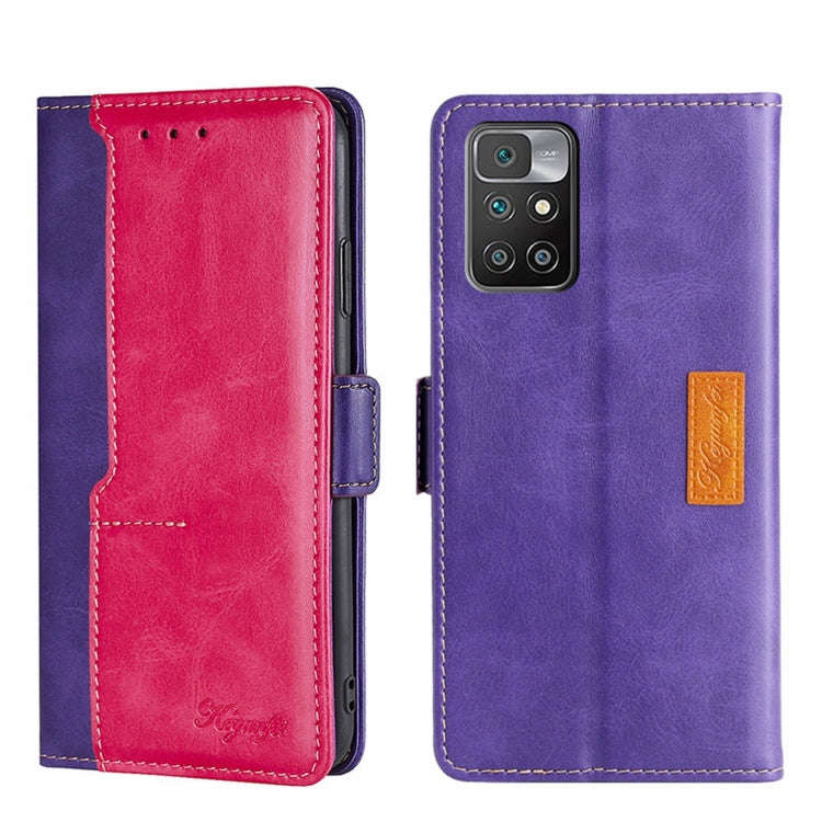 Contrast Color Side Buckle Leather Phone Case, For Xiaomi Redmi 10, For Xiaomi Redmi Note 11T Pro...