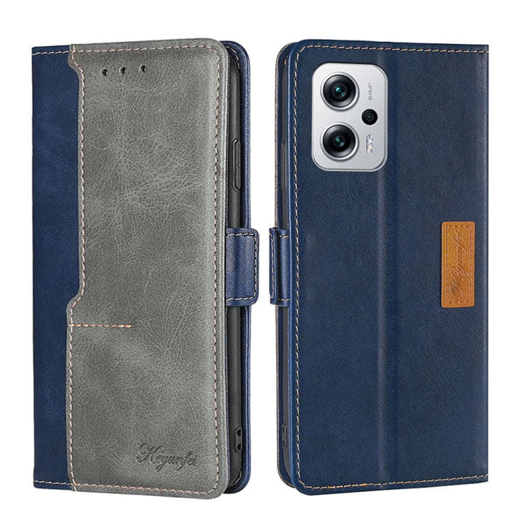 Contrast Color Side Buckle Leather Phone Case, For Xiaomi Redmi 10, For Xiaomi Redmi Note 11T Pro...