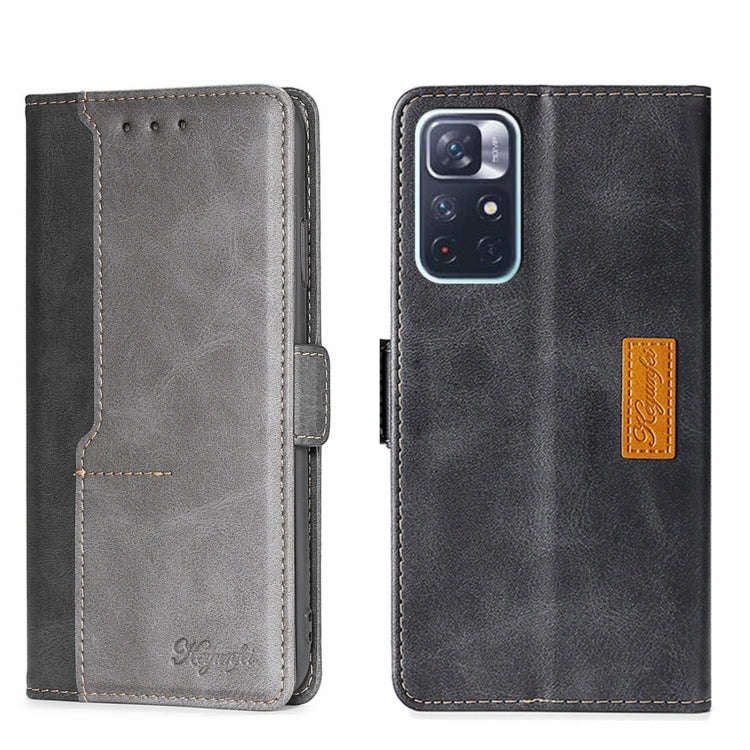 Contrast Color Side Buckle Leather Phone Case, For Xiaomi Redmi 10, For Xiaomi Redmi Note 11T Pro...