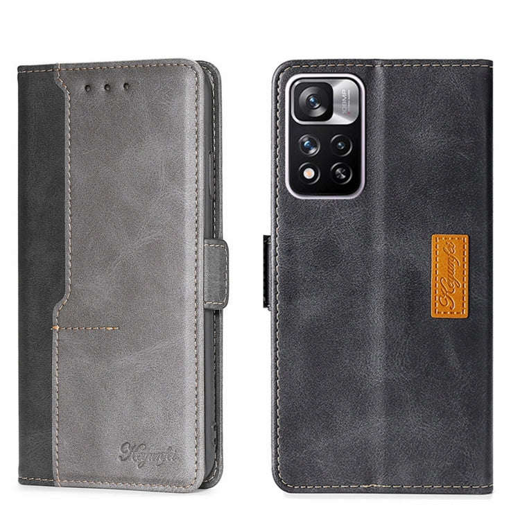 Contrast Color Side Buckle Leather Phone Case, For Xiaomi Redmi 10, For Xiaomi Redmi Note 11T Pro...