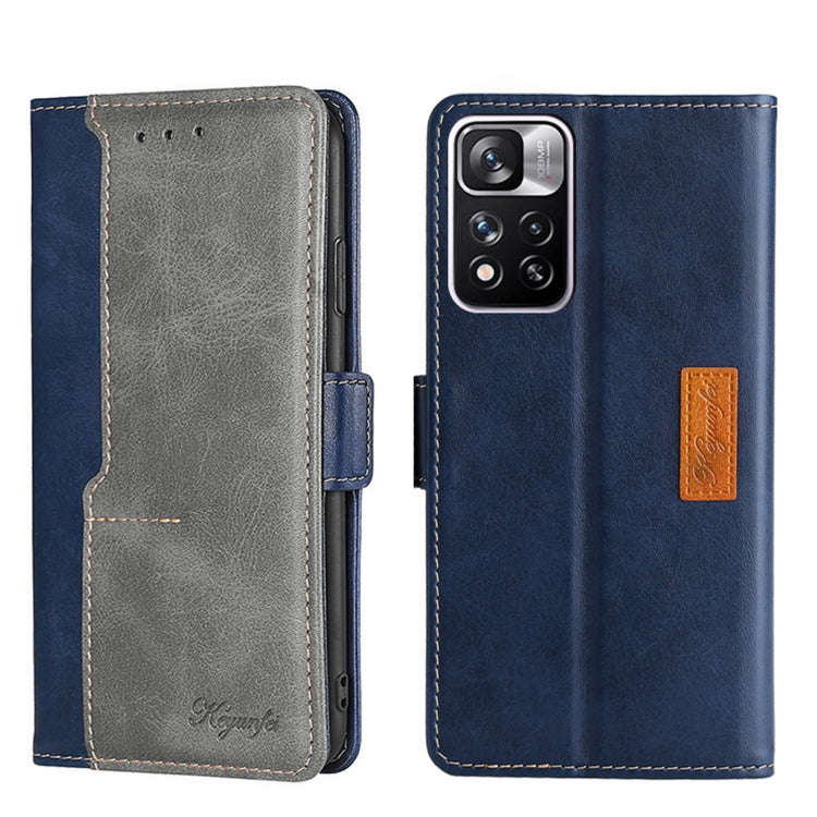 Contrast Color Side Buckle Leather Phone Case, For Xiaomi Redmi 10, For Xiaomi Redmi Note 11T Pro...