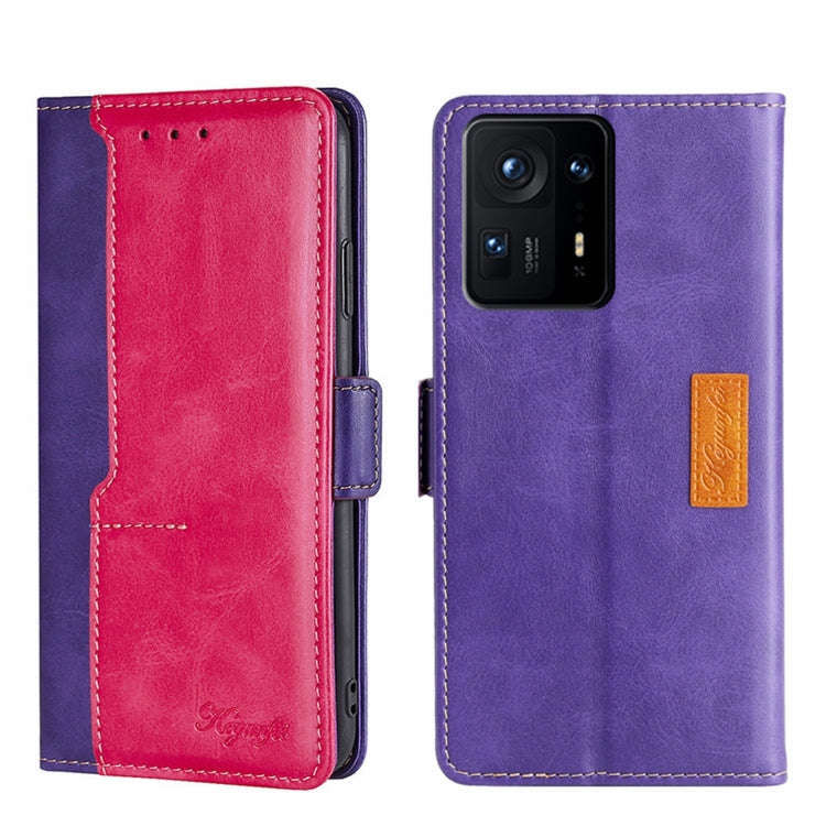 Contrast Color Side Buckle Leather Phone Case, For Xiaomi Redmi 10, For Xiaomi Redmi Note 11T Pro...