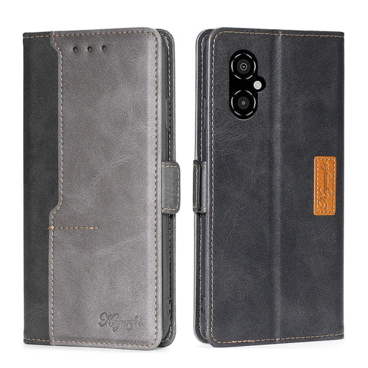Contrast Color Side Buckle Leather Phone Case, For Xiaomi Redmi 10, For Xiaomi Redmi Note 11T Pro...