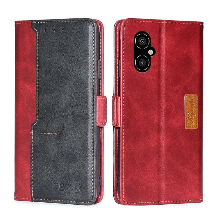Contrast Color Side Buckle Leather Phone Case, For Xiaomi Redmi 10, For Xiaomi Redmi Note 11T Pro...