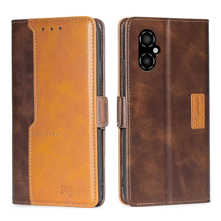 Contrast Color Side Buckle Leather Phone Case, For Xiaomi Redmi 10, For Xiaomi Redmi Note 11T Pro...