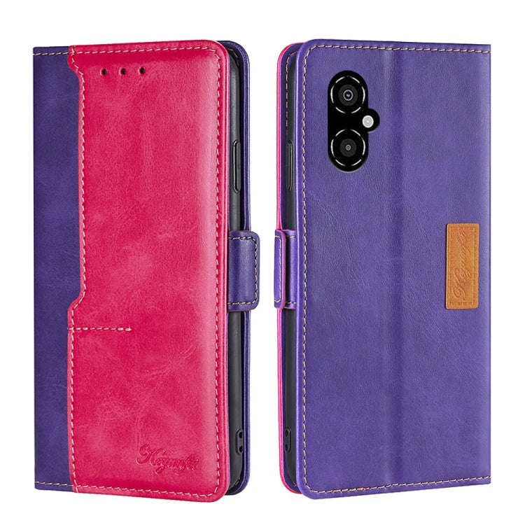 Contrast Color Side Buckle Leather Phone Case, For Xiaomi Redmi 10, For Xiaomi Redmi Note 11T Pro...