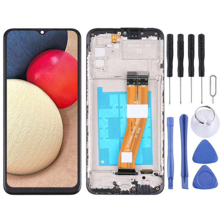 LCD Screen and Digitizer Full Assembly with Frame, For Samsung Galaxy A03s SM-A037U US Edition, F...
