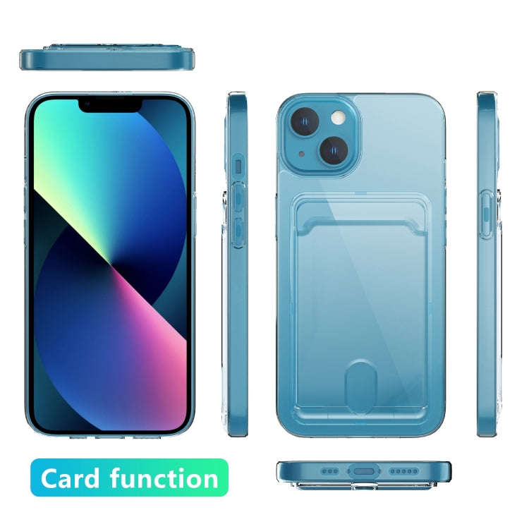 Crystal Card Slot PC + TPU Phone Case, For iPhone 14, For iPhone 14 Plus, For iPhone 14 Pro, For ...
