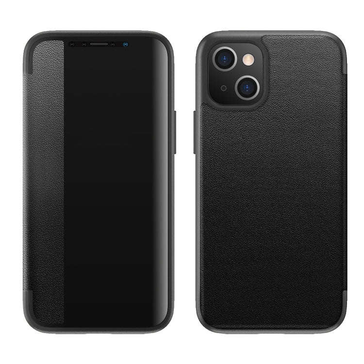 Magnetic Side Window View Shockproof Horizontal Flip Leather Case, For iPhone 14 Plus