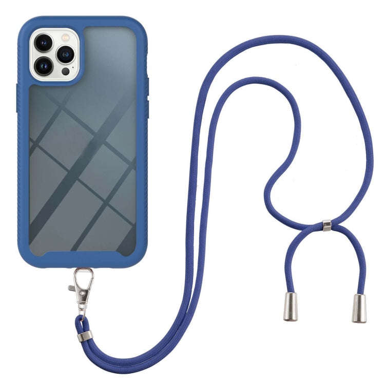 Starry Sky Solid Color Series Shockproof PC + TPU Phone Case with Neck Strap, For iPhone 14 Pro M...