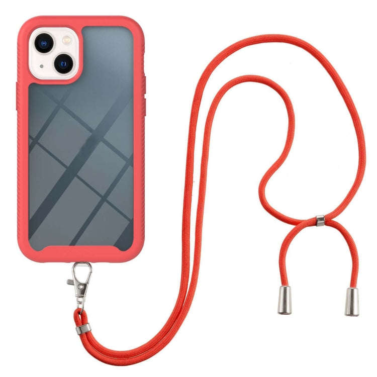 Starry Sky Solid Color Series Shockproof PC + TPU Phone Case with Neck Strap, For iPhone 14 Pro M...