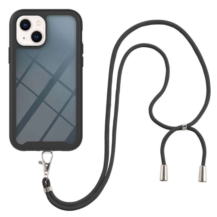 Starry Sky Solid Color Series Shockproof PC + TPU Phone Case with Neck Strap, For iPhone 14 Pro M...