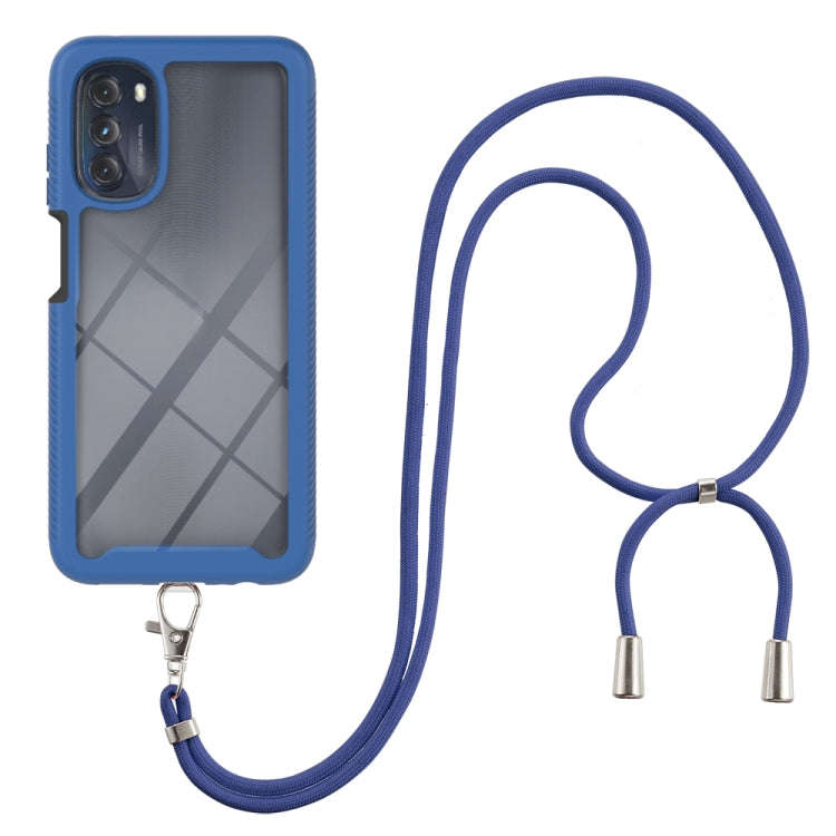 Starry Sky Solid Color Series Shockproof PC + TPU Phone Case with Neck Strap, For iPhone 14 Pro M...