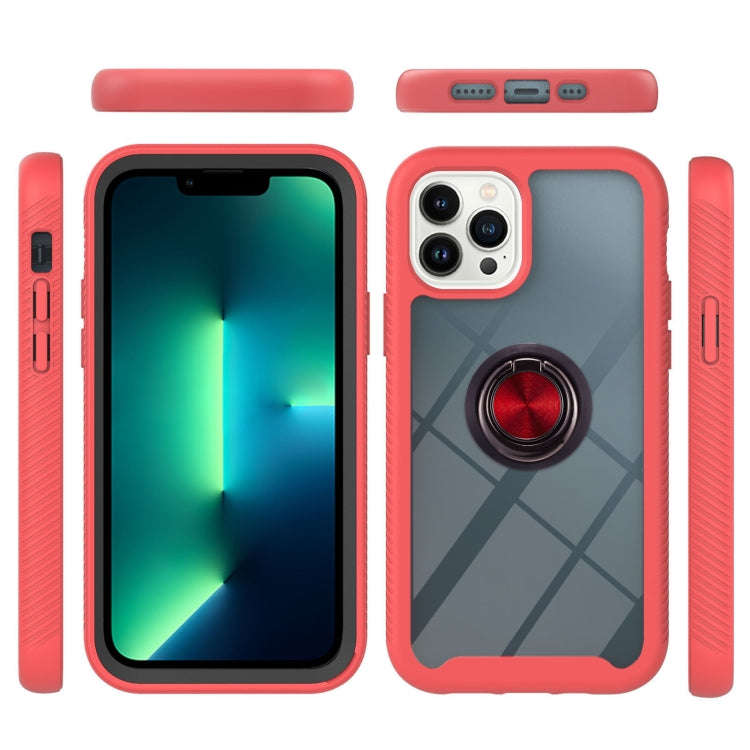 Starry Sky Solid Color Series PC + TPU Case with Ring Holder & Magnetic Function, For iPhone 14 P...