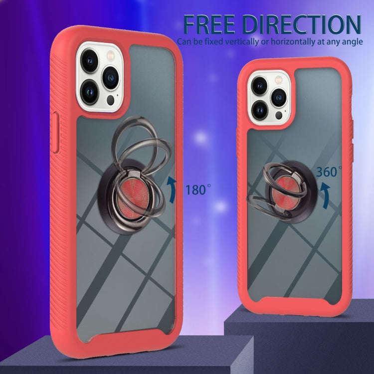 Starry Sky Solid Color Series PC + TPU Case with Ring Holder & Magnetic Function, For iPhone 14 P...