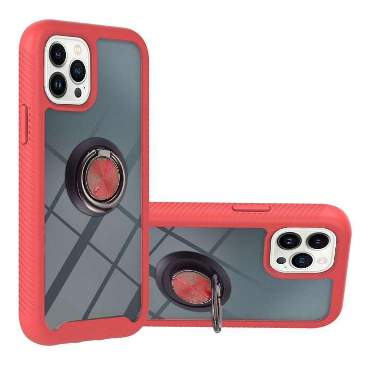 Starry Sky Solid Color Series PC + TPU Case with Ring Holder & Magnetic Function, For iPhone 14 P...