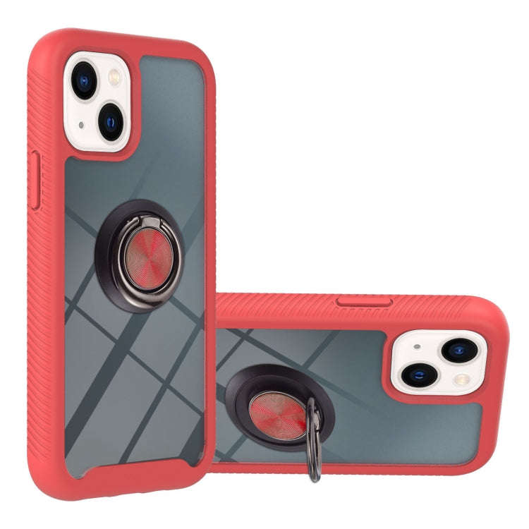 Starry Sky Solid Color Series PC + TPU Case with Ring Holder & Magnetic Function, For iPhone 14 P...