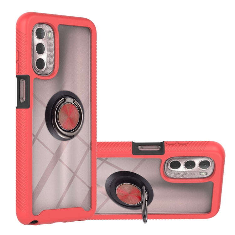 Starry Sky Solid Color Series PC + TPU Case with Ring Holder & Magnetic Function, For iPhone 14 P...