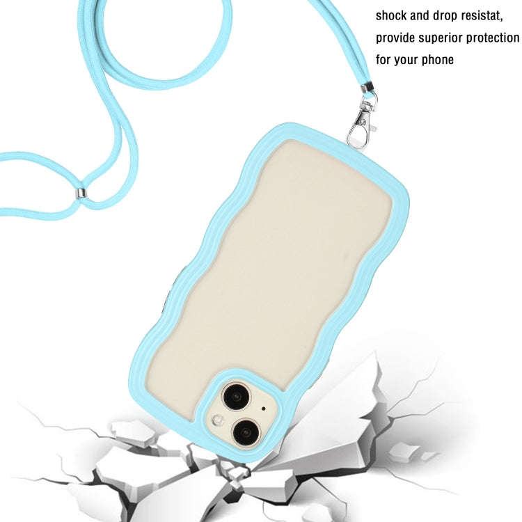Lanyard Candy Color Wave TPU Clear PC Phone Case, For iPhone 13, For iPhone 13 Pro, For iPhone 13...