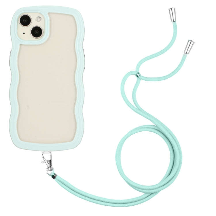 Lanyard Candy Color Wave TPU Clear PC Phone Case, For iPhone 13, For iPhone 13 Pro, For iPhone 13...