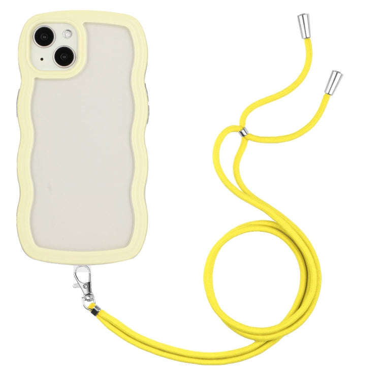 Lanyard Candy Color Wave TPU Clear PC Phone Case, For iPhone 13, For iPhone 13 Pro, For iPhone 13...