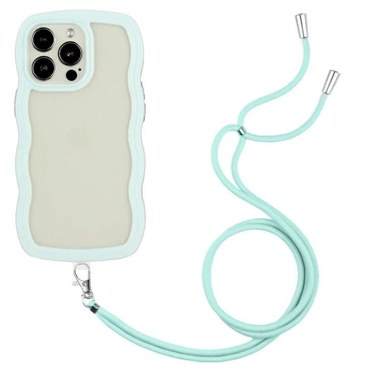 Lanyard Candy Color Wave TPU Clear PC Phone Case, For iPhone 13, For iPhone 13 Pro, For iPhone 13...