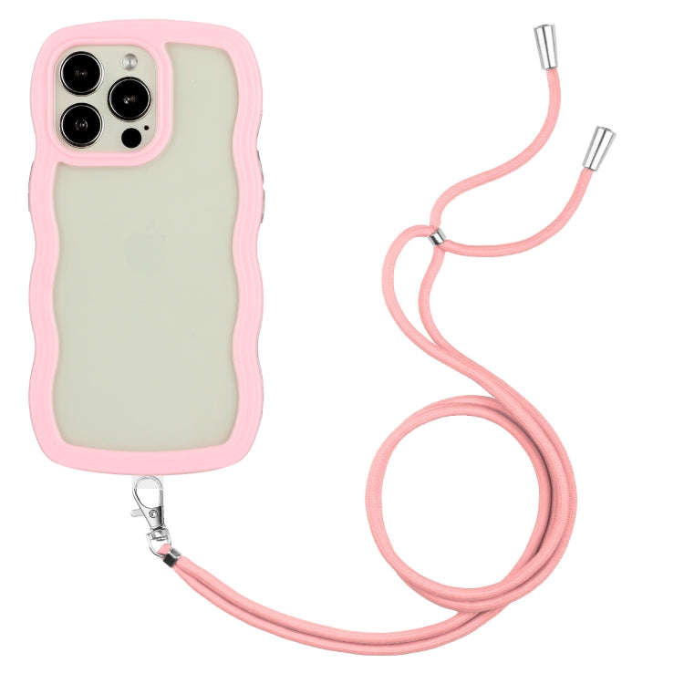 Lanyard Candy Color Wave TPU Clear PC Phone Case, For iPhone 13, For iPhone 13 Pro, For iPhone 13...