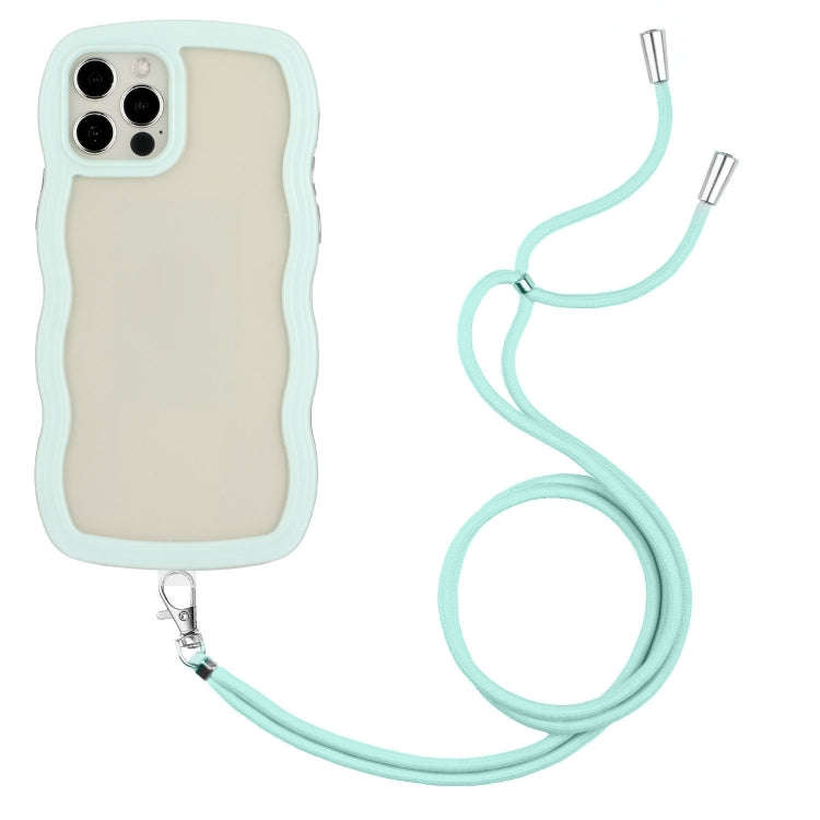 Lanyard Candy Color Wave TPU Clear PC Phone Case, For iPhone 13, For iPhone 13 Pro, For iPhone 13...