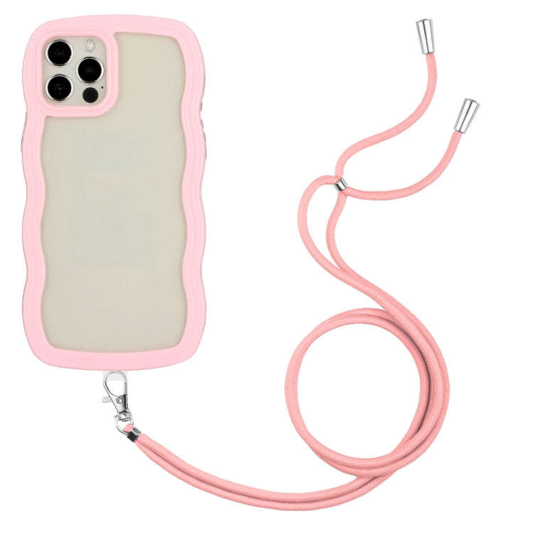 Lanyard Candy Color Wave TPU Clear PC Phone Case, For iPhone 13, For iPhone 13 Pro, For iPhone 13...