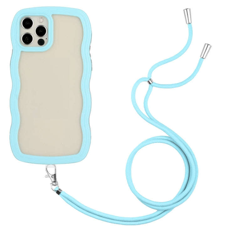 Lanyard Candy Color Wave TPU Clear PC Phone Case, For iPhone 13, For iPhone 13 Pro, For iPhone 13...
