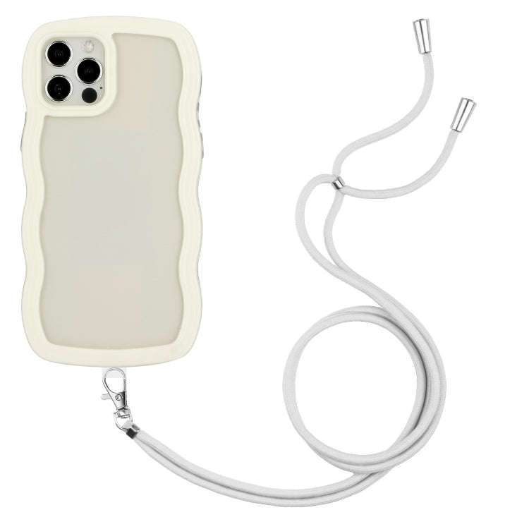 Lanyard Candy Color Wave TPU Clear PC Phone Case, For iPhone 13, For iPhone 13 Pro, For iPhone 13...