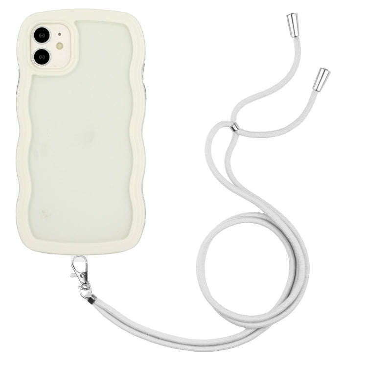 Lanyard Candy Color Wave TPU Clear PC Phone Case, For iPhone 13, For iPhone 13 Pro, For iPhone 13...