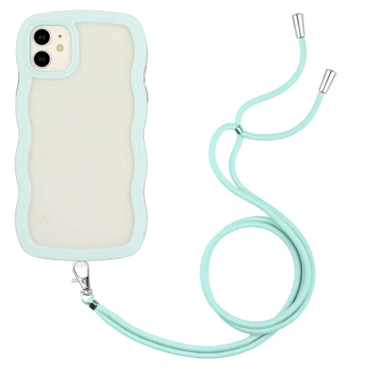 Lanyard Candy Color Wave TPU Clear PC Phone Case, For iPhone 13, For iPhone 13 Pro, For iPhone 13...