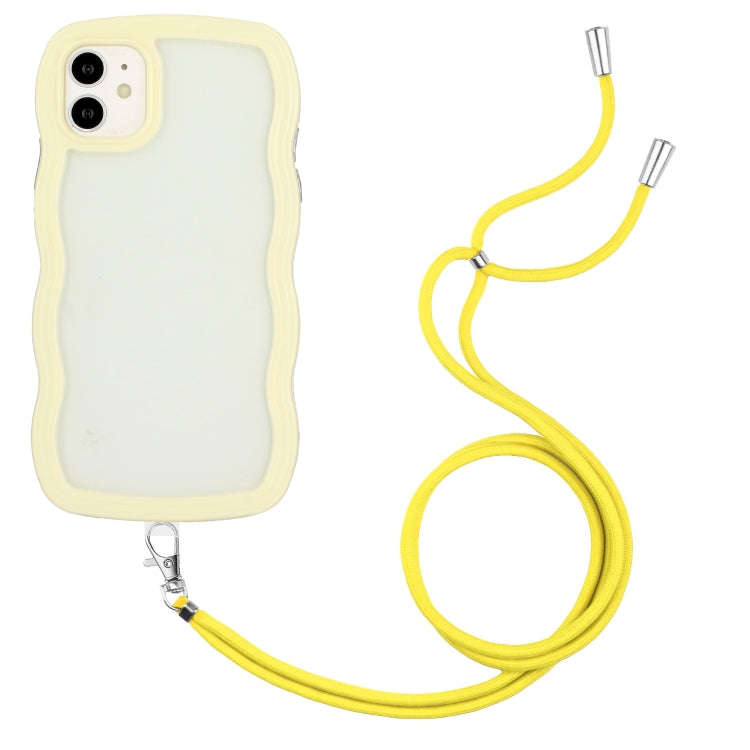 Lanyard Candy Color Wave TPU Clear PC Phone Case, For iPhone 13, For iPhone 13 Pro, For iPhone 13...