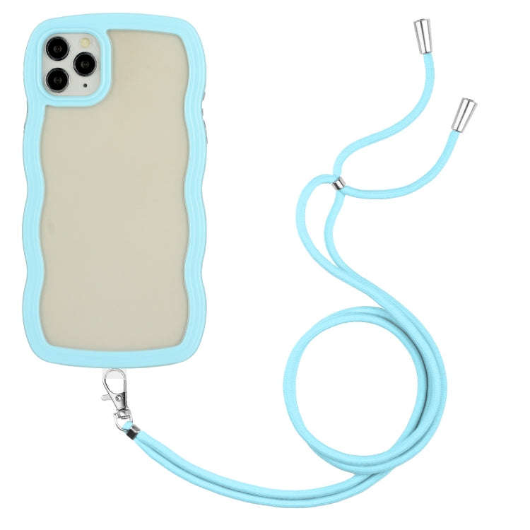 Lanyard Candy Color Wave TPU Clear PC Phone Case, For iPhone 13, For iPhone 13 Pro, For iPhone 13...