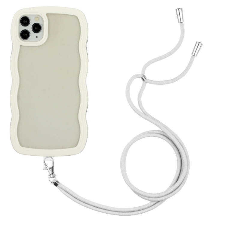 Lanyard Candy Color Wave TPU Clear PC Phone Case, For iPhone 13, For iPhone 13 Pro, For iPhone 13...