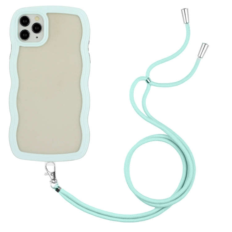Lanyard Candy Color Wave TPU Clear PC Phone Case, For iPhone 13, For iPhone 13 Pro, For iPhone 13...