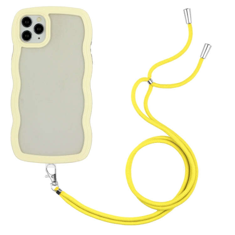 Lanyard Candy Color Wave TPU Clear PC Phone Case, For iPhone 13, For iPhone 13 Pro, For iPhone 13...