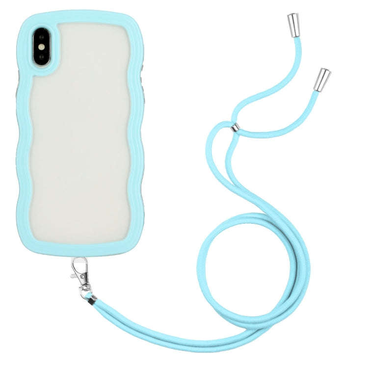 Lanyard Candy Color Wave TPU Clear PC Phone Case, For iPhone 13, For iPhone 13 Pro, For iPhone 13...