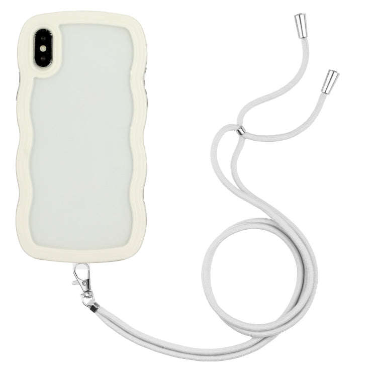 Lanyard Candy Color Wave TPU Clear PC Phone Case, For iPhone 13, For iPhone 13 Pro, For iPhone 13...