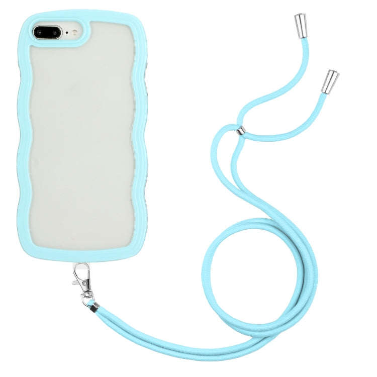 Lanyard Candy Color Wave TPU Clear PC Phone Case, For iPhone XR, For iPhone XS Max, For iPhone SE...
