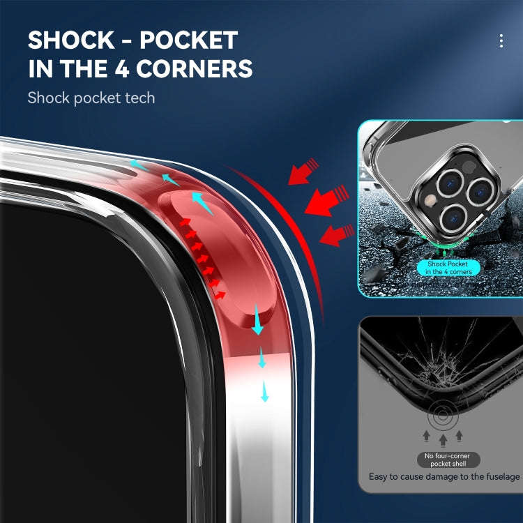 TPU + PC Transparent Shockproof Phone Case, For iPhone 14 Pro Max, For iPhone 14 Pro, For iPhone ...