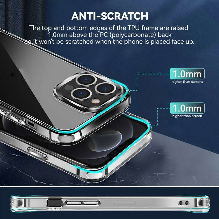 TPU + PC Transparent Shockproof Phone Case, For iPhone 14 Pro Max, For iPhone 14 Pro, For iPhone ...