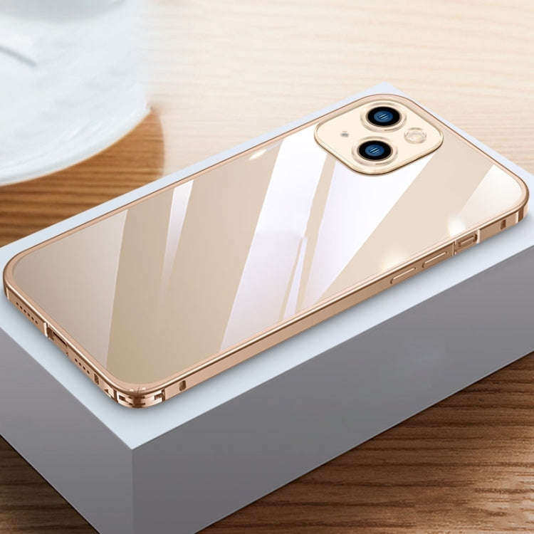 Metal Frame HD Transparent Phone Case, For iPhone 14 Plus, For iPhone 14 Pro Max, For iPhone 14, ...
