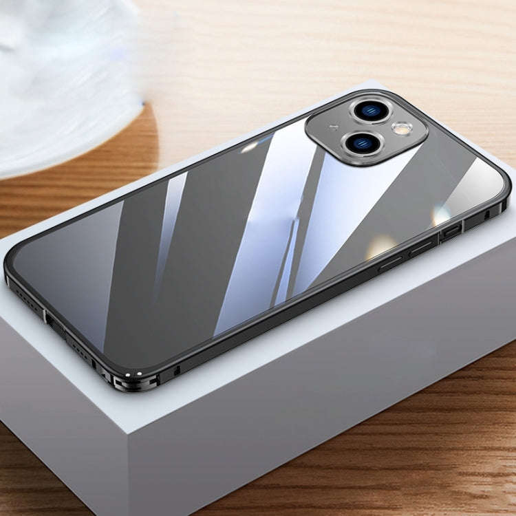 Metal Frame HD Transparent Phone Case, For iPhone 14 Plus, For iPhone 14 Pro Max, For iPhone 14, ...