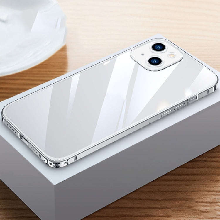 Metal Frame HD Transparent Phone Case, For iPhone 14 Plus, For iPhone 14 Pro Max, For iPhone 14, ...