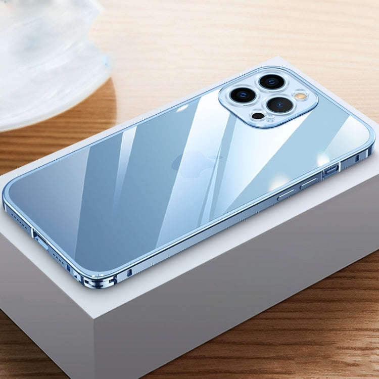 Metal Frame HD Transparent Phone Case, For iPhone 14 Plus, For iPhone 14 Pro Max, For iPhone 14, ...