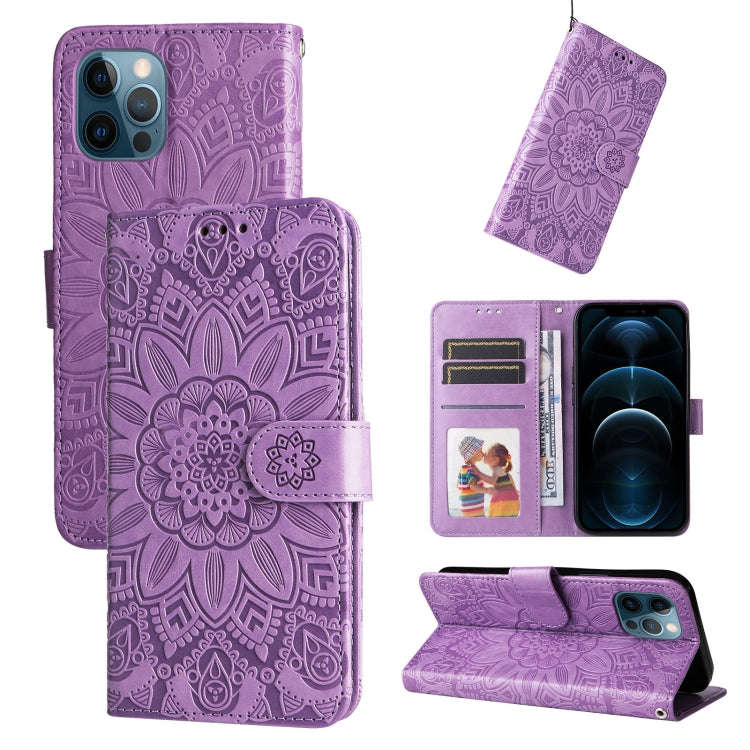 Embossed Sunflower Leather Phone Case, For iPhone 11 Pro Max, For iPhone X / XS, For iPhone XR, F...