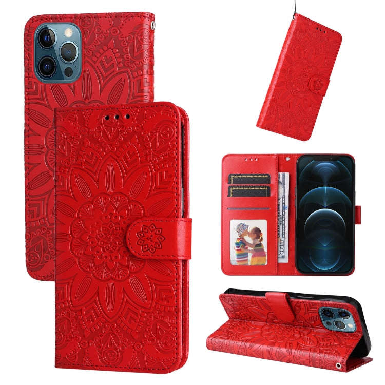 Embossed Sunflower Leather Phone Case, For iPhone 11 Pro Max, For iPhone X / XS, For iPhone XR, F...